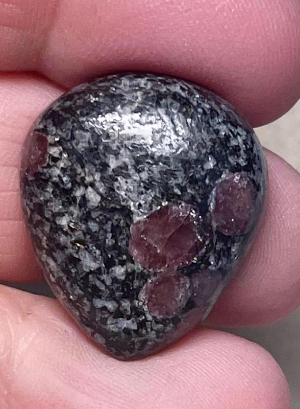 Teardrop 25x22mm Spinel in Matrix Cabochon 31