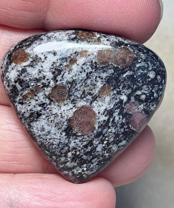 Teardrop 33x35mm Spinel in Matrix Cabochon 34