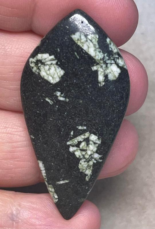 Freeform 50x25mm Chinese Writing Stone Cabochon 16
