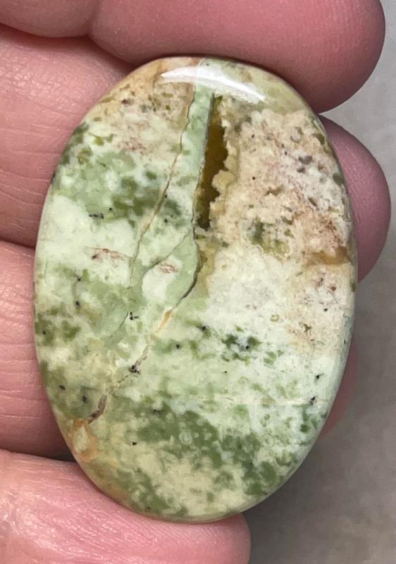 Oval 40x27mm Chrome Chalcedony Cabochon 21