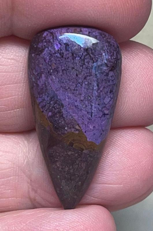 Teardrop 33x16mm Purple Suji Stone Cabochon 22