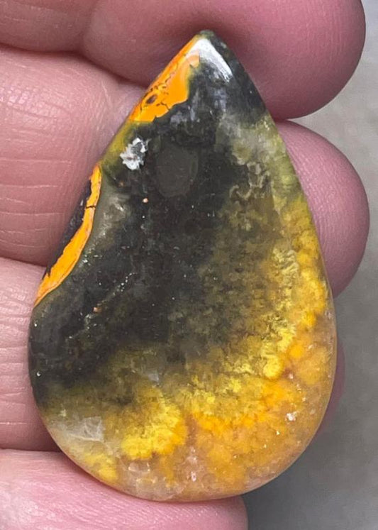 Teardrop 39x26mm Bumble Bee Jasper Cabochon 71