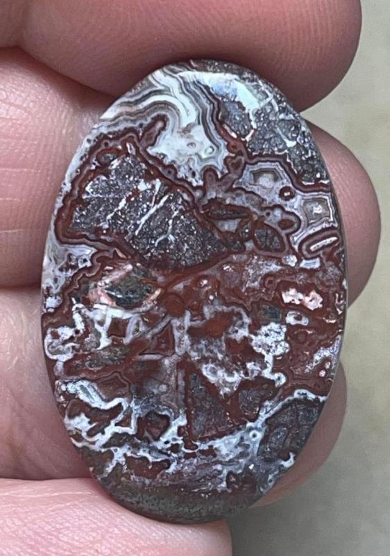 Oval 34x22mm Natural Crazy Lace Agate Cabochon 73