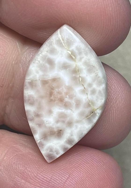 Freeform 25x14mm Natrolite Cabochon 18