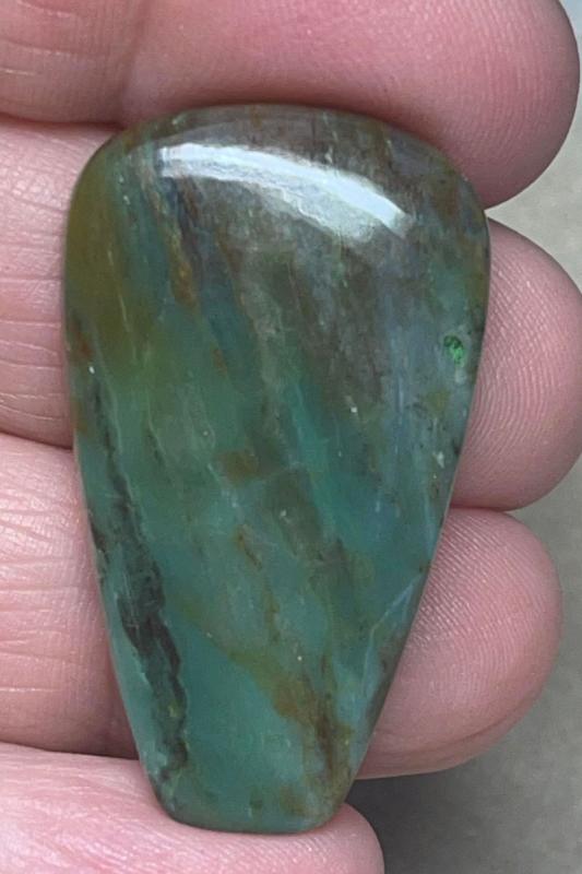 Freeform 38x22mm Gary Green Jasper Cabochon 25