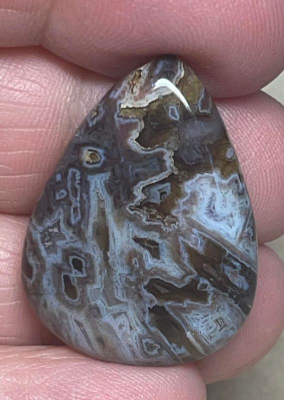 Teardrop 30x22mm Turkish Stick Agate Cabochon 16