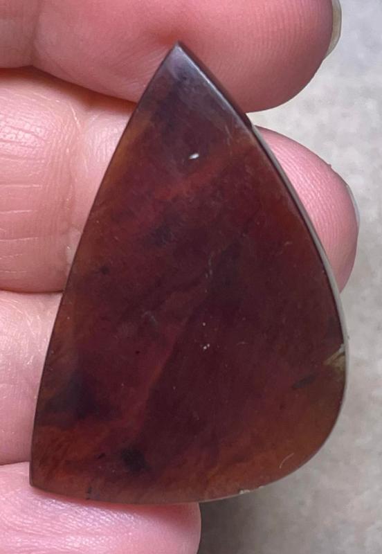 Freeform 38x24mm Indonesian Red Amber Cabochon 07