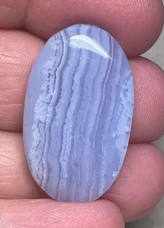 Oval 31x18mm Blue Lace Agate Cabochon 55