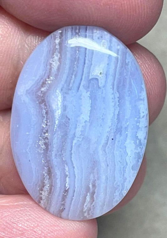 Oval 30x21mm Blue Lace Agate Cabochon 59