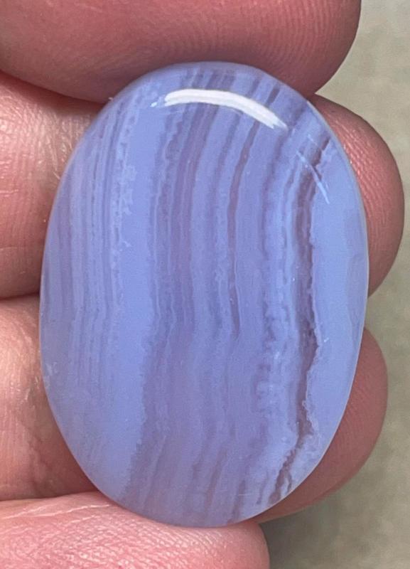 Oval 31x21mm Blue Lace Agate Cabochon 60