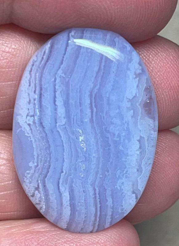 Oval 31x21mm Blue Lace Agate Cabochon 71
