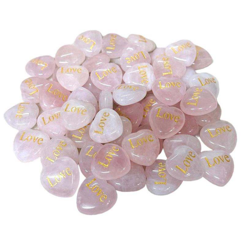 Single Puff Heart 25mm Wide Love Rose Quartz Cabochon