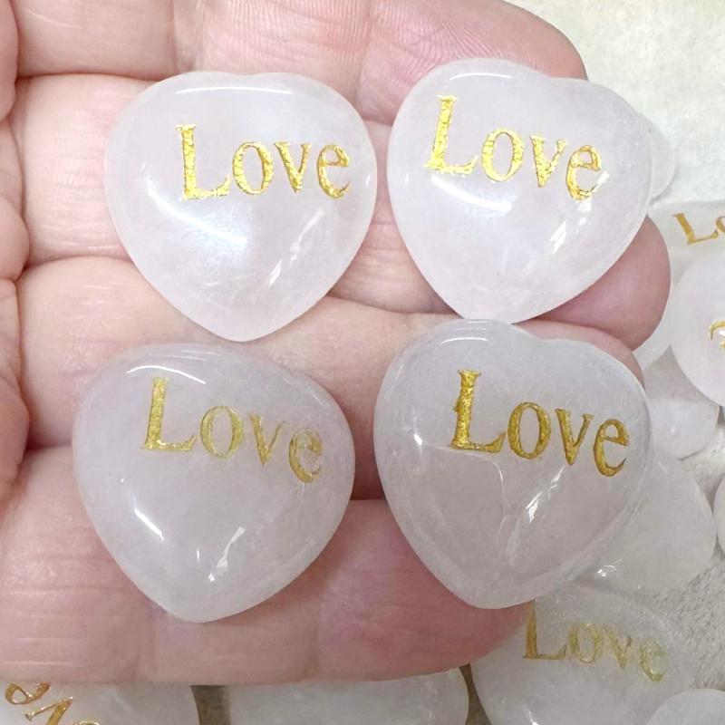 Single Puff Heart 25mm Wide Love Quartz Cabochon