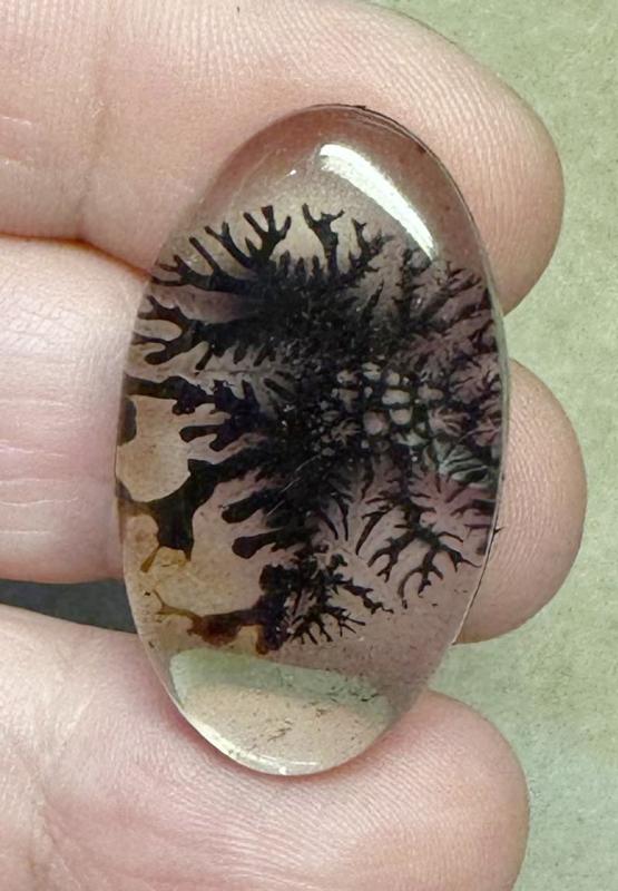 Oval 33x18mm Scenic Dendrite Agate Doublet Cabochon 13