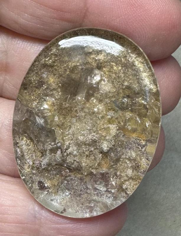 Oval 39x30mm Garden Quartz Cabochon 04