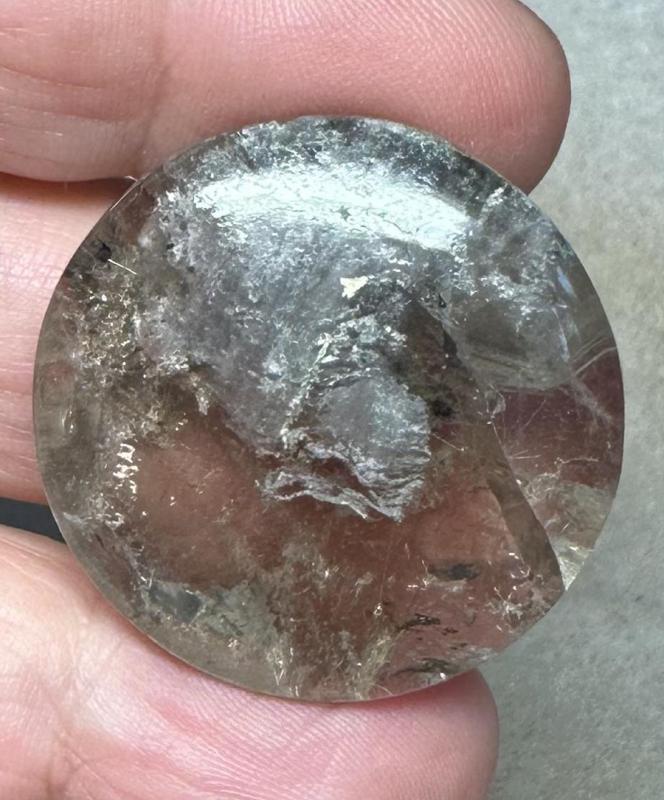 Round 31x31mm Garden Quartz Cabochon 08