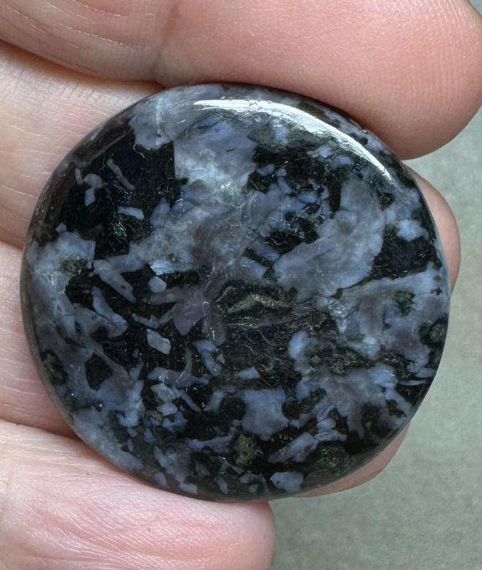 Round 32x32mm Indigo Gabro Jasper Cabochon 11