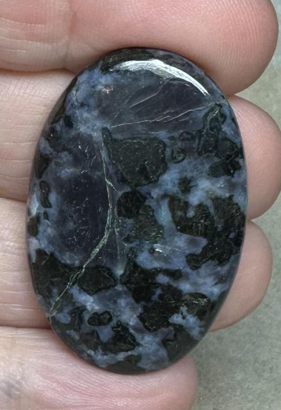 Oval 38x25mm Indigo Gabro Jasper Cabochon 12