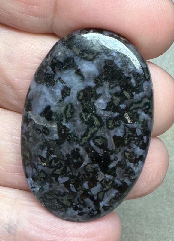 Oval 38x25mm Indigo Gabro Jasper Cabochon 21