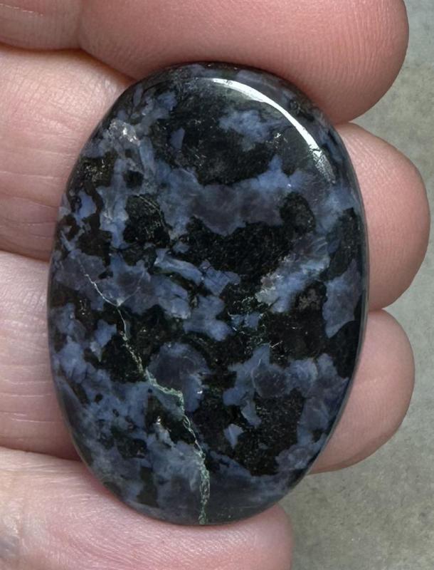 Oval 35x24mm Indigo Gabro Jasper Cabochon 22