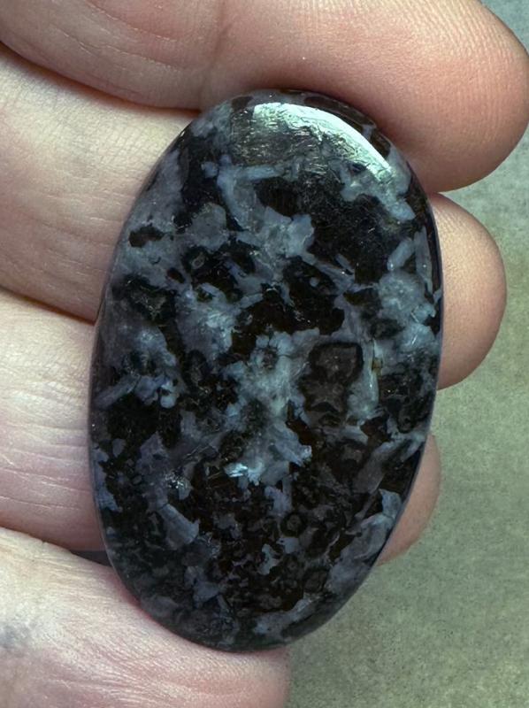 Oval 43x25mm Indigo Gabro Jasper Cabochon 25