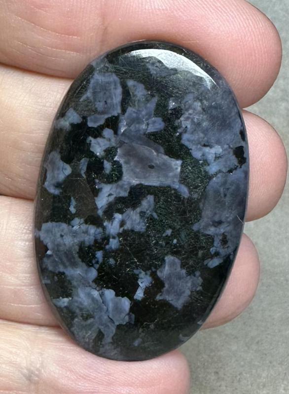 Oval 44x28mm Indigo Gabro Jasper Cabochon 28