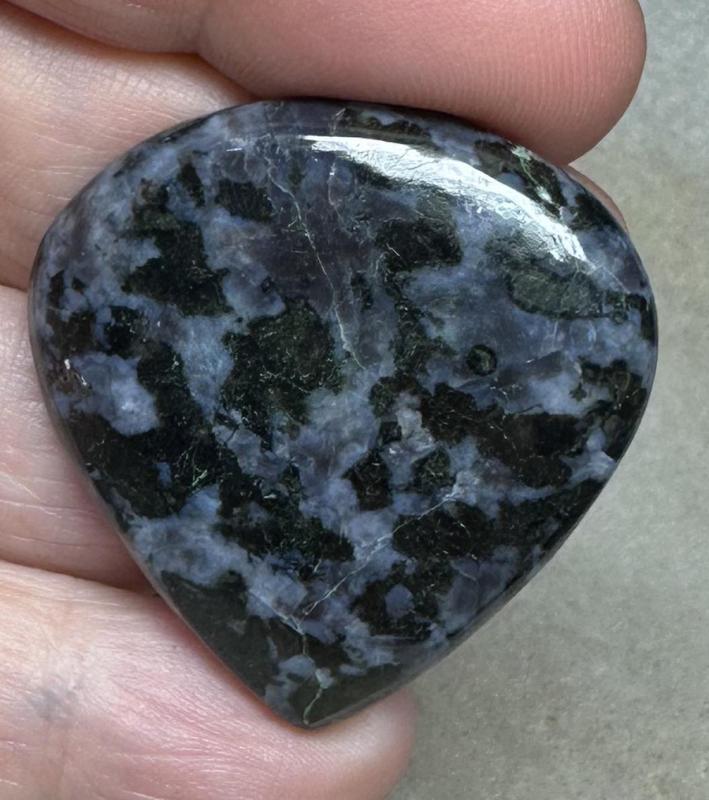 Teardrop 37x35mm Indigo Gabro Jasper Cabochon 29