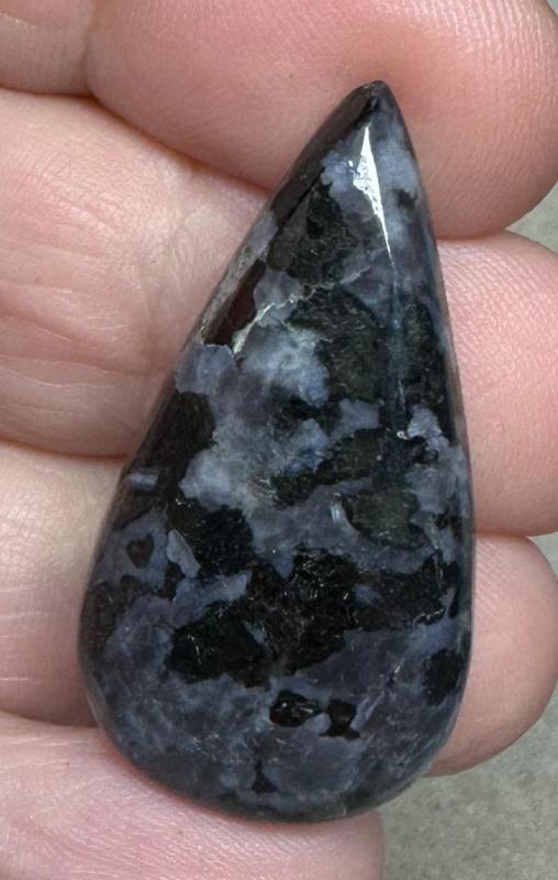 Teardrop 36x19mm Indigo Gabro Jasper Cabochon 31