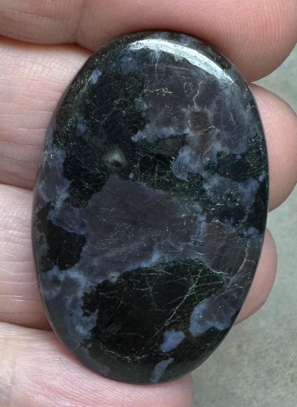 Oval 39x25mm Indigo Gabro Jasper Cabochon 32