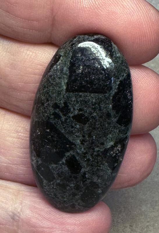 Oval 41x21mm Tourmaline in Zoisite Cabochon 14