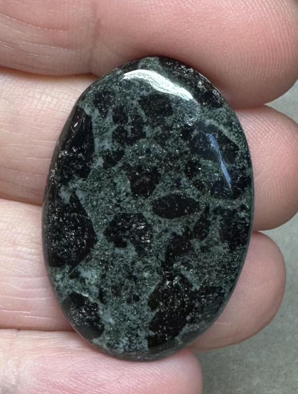 Oval 35x23mm Tourmaline in Zoisite Cabochon 15