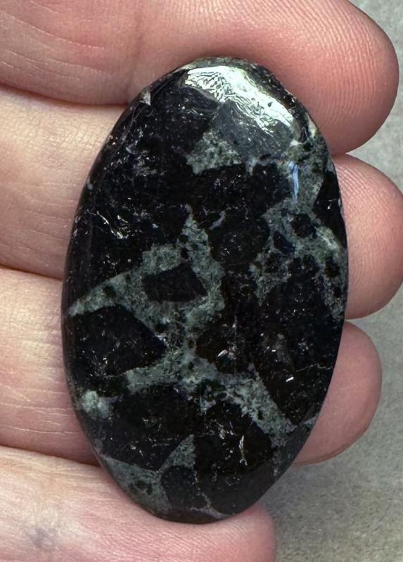 Oval 44x25mm Tourmaline in Zoisite Cabochon 16