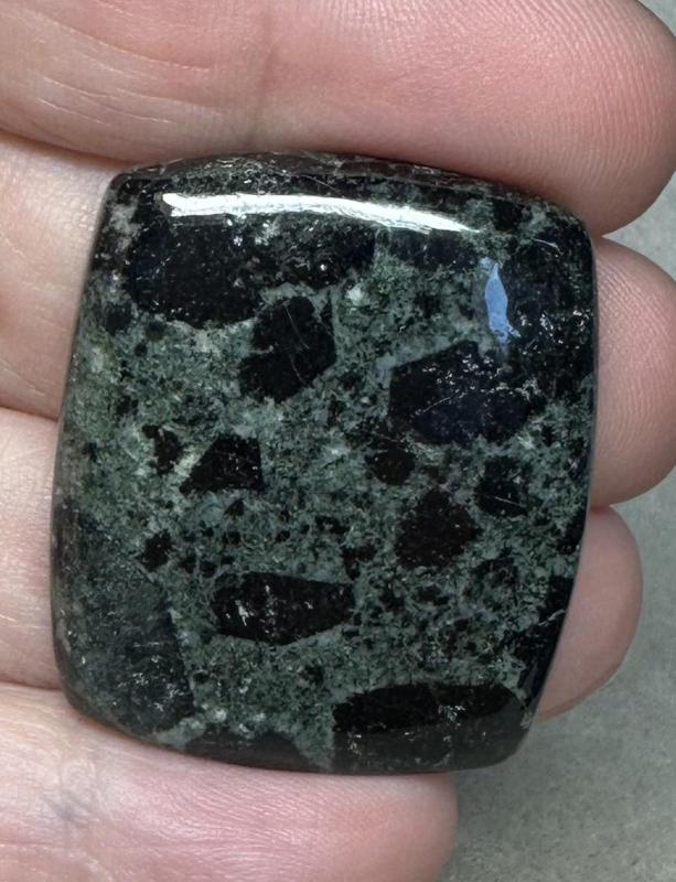 Rectangle 35x30mm Tourmaline in Zoisite Cabochon 18