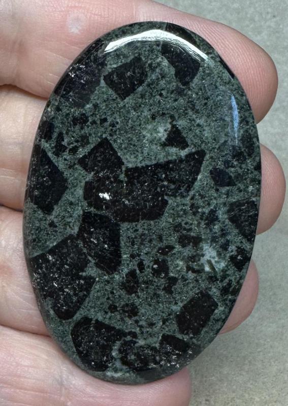 Oval 56x35mm Tourmaline in Zoisite Cabochon 19