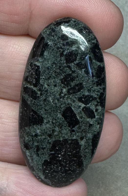 Oval 43x21mm Tourmaline in Zoisite Cabochon 28