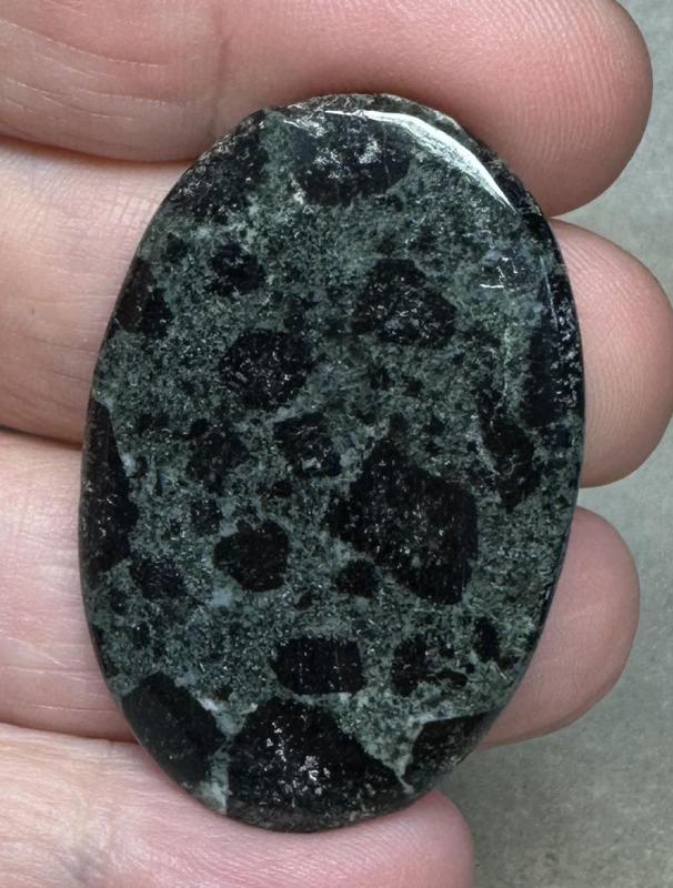 Oval 42x27mm Tourmaline in Zoisite Cabochon 30