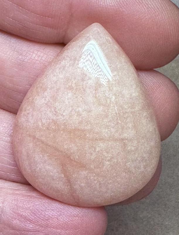 Teardrop 36x29mm Morganite Cabochon 05