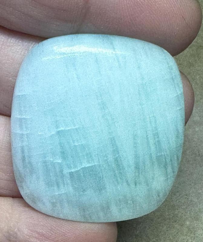 Rectangle 37x33mm Caribbean Blue Calcite Cabochon 15