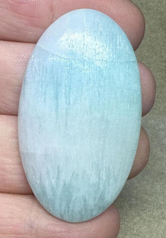 Oval 49x28mm Caribbean Blue Calcite Cabochon 21