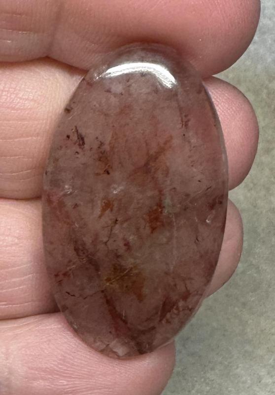 Oval 37x21mm Hematoid Quartz Cabochon 31