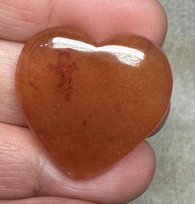 Heart 29x29mm Peach Aventurine Cabochon 10