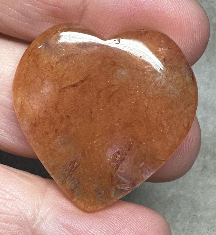 Heart 31x31mm Peach Aventurine Cabochon 17