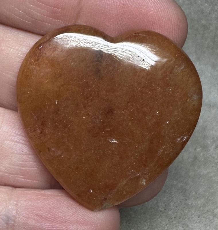 Heart 36x36mm Peach Aventurine Cabochon 20