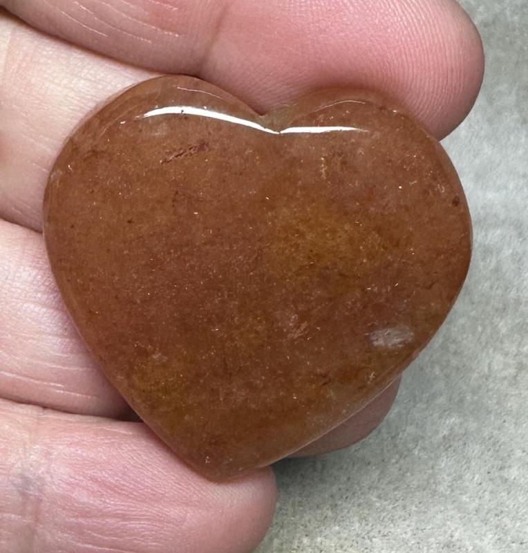 Heart 35x36mm Peach Aventurine Cabochon 21