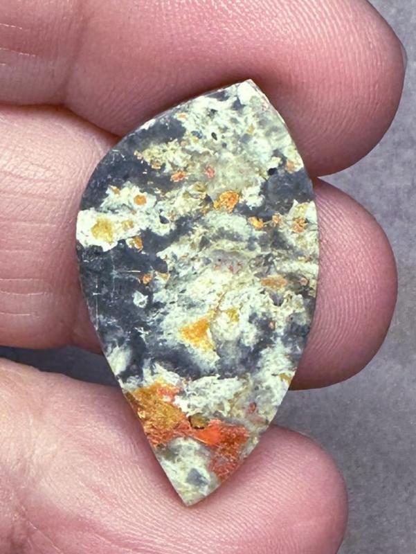 Freeform 31x17mm Orange Seam Agate Cabochon 41