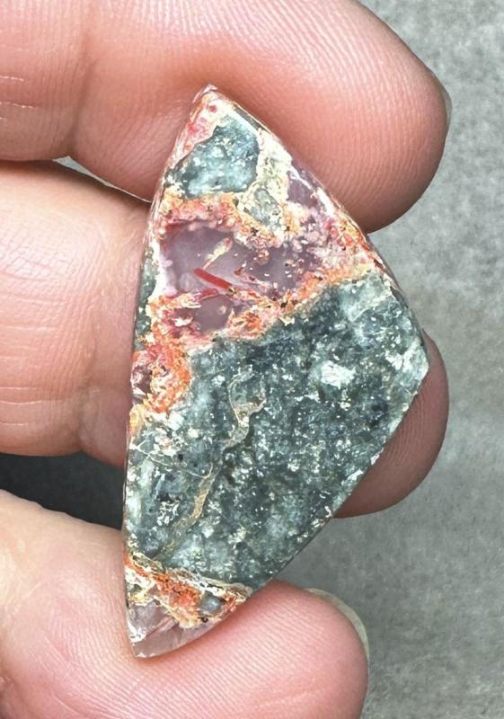 Freeform 37x19mm Orange Seam Agate Cabochon 45