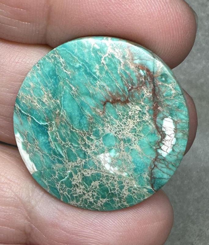 Round 29x29mm Sea Sediment Jasper Cabochon 23