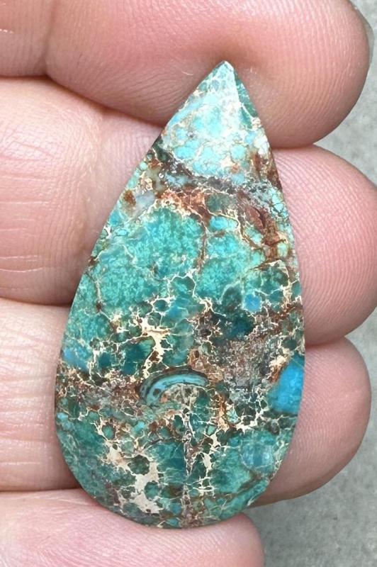 Teardrop 36x18mm Sea Sediment Jasper Cabochon 40