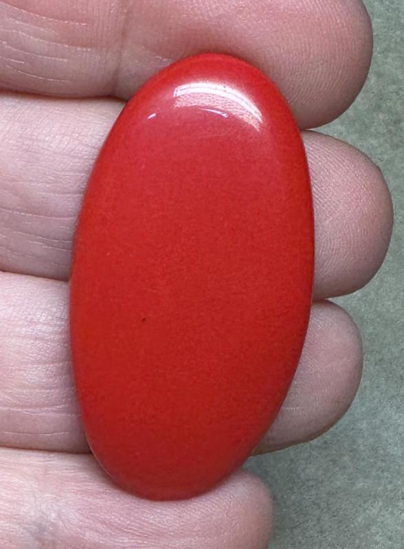 Oval 41x22mm Red Coral Cabochon 17