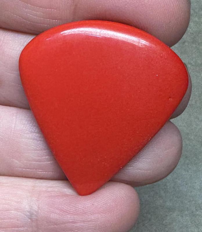 Teardrop 36x34mm Red Coral Cabochon 22
